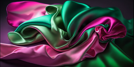 abstract background of colored silk or satin. 3d renderingの素材