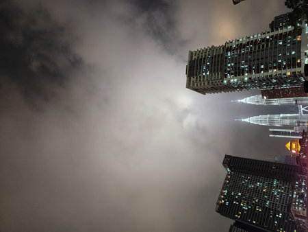 Night view of skyscrapers in Kuala Lumpur