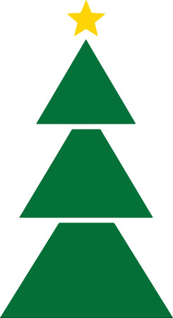 Abstract vector christmas tree illustrationのイラスト素材