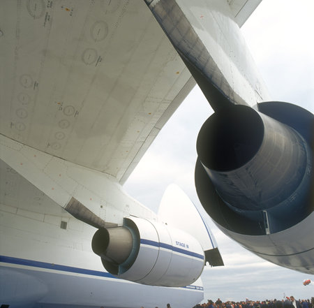 KYIV, UKRAINE-OCTOBER 2: Amtonov 124-100 in Aviasvit XXI - 7th International Aviation and Space...