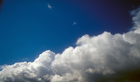 White clouds on the blue sky.の写真素材