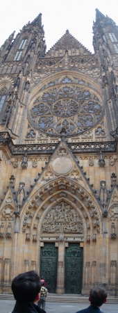 St. Vitus cathedral facade. Prague, Czech Republic.の写真素材