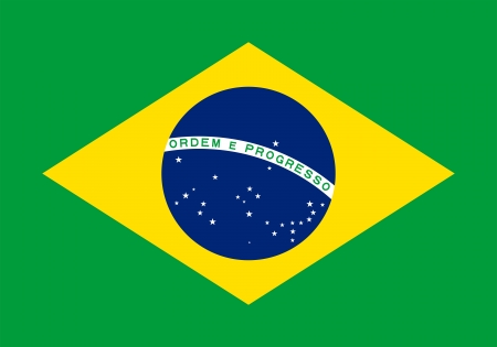National flag and ensign of Brazil.の写真素材