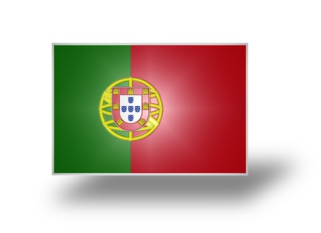 Civil and state flag and national ensign of Portugal with the lesser coat of arms  stylized I  の写真素材