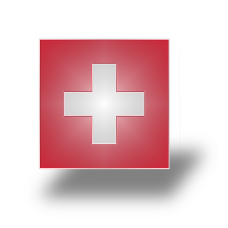 Current national flag of Switzerland  stylized I  の写真素材
