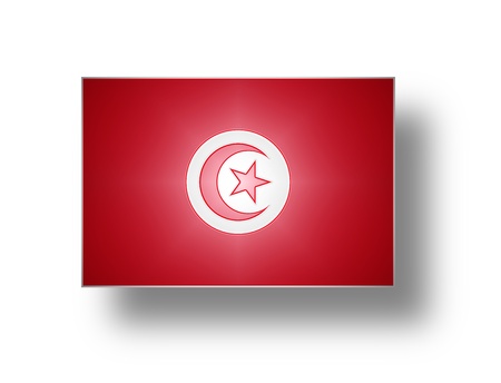National flag and ensign of Tunisia  stylized I  の写真素材