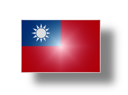 Civil and state flag and national ensign of the Republic of China  Taiwan   Stylized I の写真素材