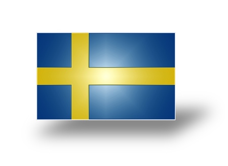 Civil and state flag and ensign of Sweden  stylized I  の写真素材