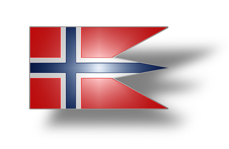 State and war flag and state and naval ensign of the Kingdom of Norway  stylized I  の写真素材