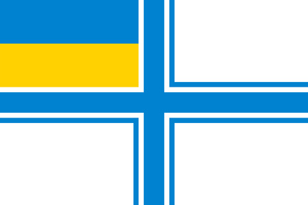 Naval ensign of the Ukraine  Proper design, proportion  2 3  and colors  Adopted 20 June 2006 の写真素材