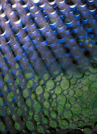 Pattern of metal cylinders. Useful as background.の写真素材