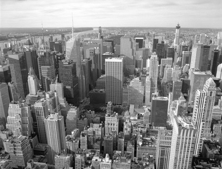 Aerial view of New York City from the Empire State Building.のeditorial素材