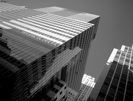 New York City - looking up. Buildings of Manhattan.の写真素材