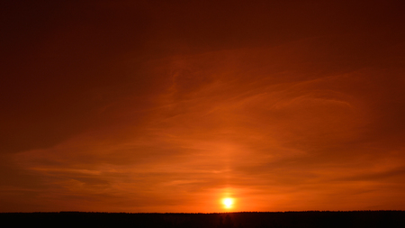 Red sunset. の写真素材