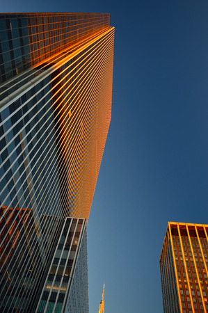 Buildings of Midtown Manhattan at sunset.の写真素材