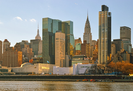 View of Midtown Manhattan from the Roosevelt Island.のeditorial素材