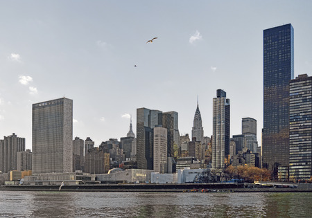 View of Midtown Manhattan from the Roosevelt Island.の写真素材