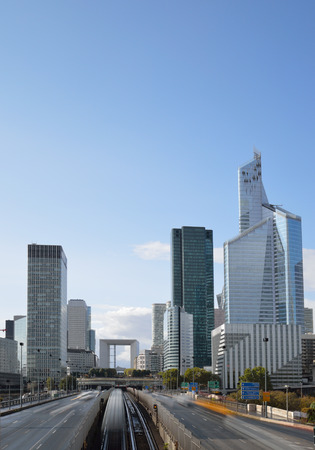View of the La Defense district in Paris, France.のeditorial素材