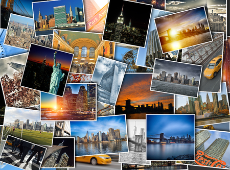 Set of the travel photos of New York City.の写真素材