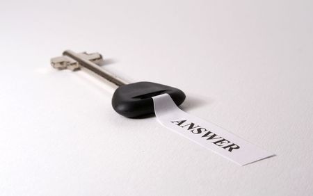 Key to sucess isolated on white backgroundの写真素材