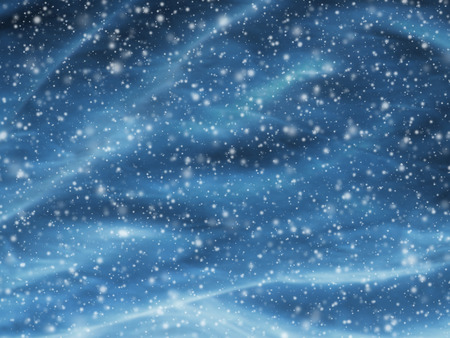 Abstract Christmas background. Winter sky, snowflakes and stars.の写真素材
