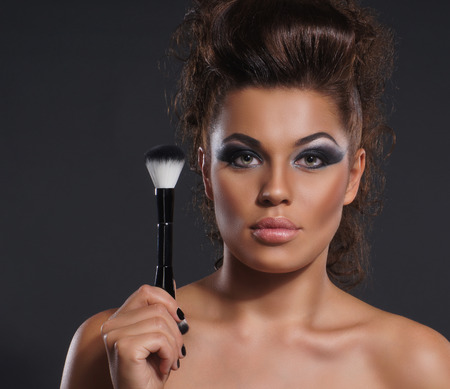 Portrait of young attractive woman in makeup conceptの写真素材