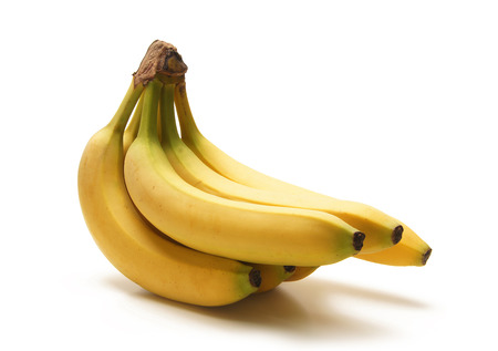 banana isolated on whiteの写真素材
