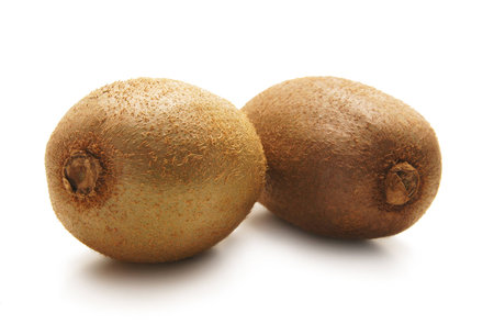Kiwi fruits isolated on whiteの写真素材