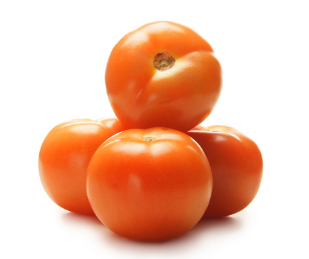 tomatos isolated on whiteの写真素材