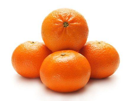 oranges isolated on whiteの写真素材