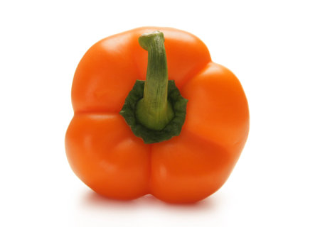 capsicum isolated on whiteの写真素材