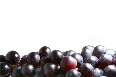 Cluster of grapes isolated on white backgroundの写真素材