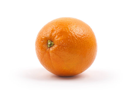 Yellow sweet orange isolated on white backgroundの写真素材