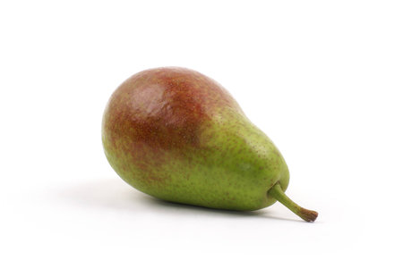 Green pear isolated on white backgroundの写真素材