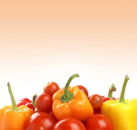 Vegetables isolated on whiteの写真素材