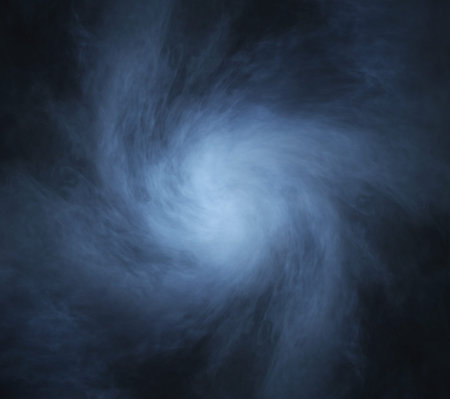 Smoke over black background