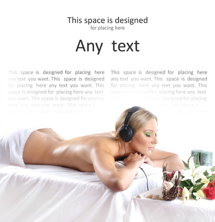 Spa treatment isolated on whiteの写真素材