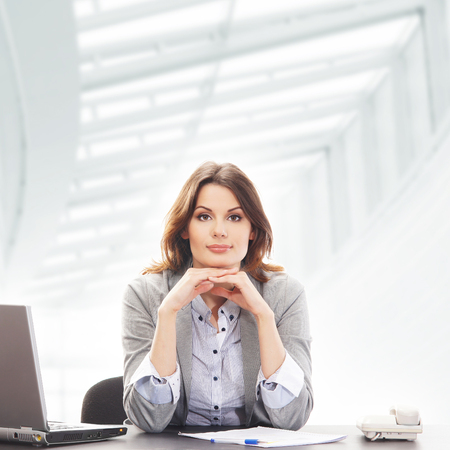 Young and attractive business woman working  in officeの写真素材