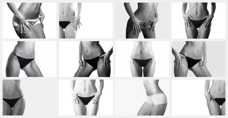 Black and white belly concept textureの写真素材
