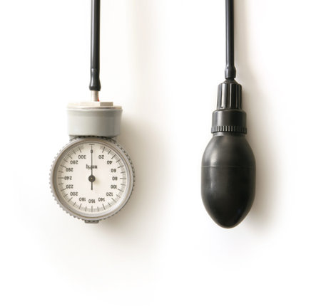 sphygmomanometer isolated on white
