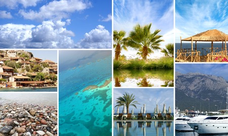 Resort collage made of Cyprus photosの写真素材