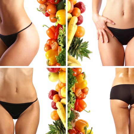 Dieting collageの写真素材