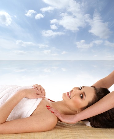 Spa treatment isolated on whiteの写真素材