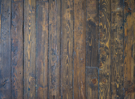 Old, shabby and vitage floor. Wooden brown planks textur.の写真素材