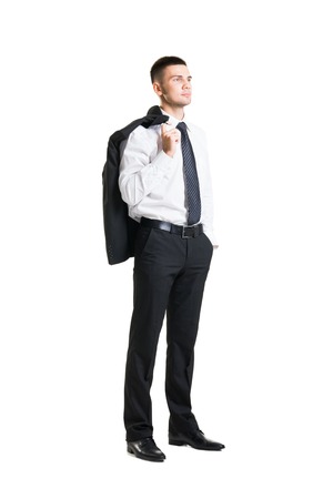 Young and confident business man. Businessman in suit isolated on white.の写真素材