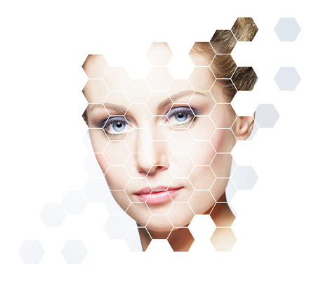 Young, beautiful and fresh woman in plastic surgery, beauty and cosmetics and medicine concept.の写真素材