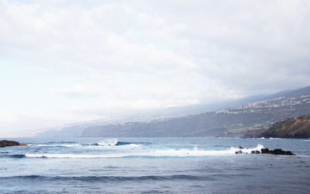 Puerto de la Cruz coast. Tenerife, Canary islands, Spainの写真素材