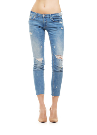 Slim and sexy female legsの写真素材