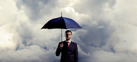 Businessman in business, office, career and technology concept.の写真素材