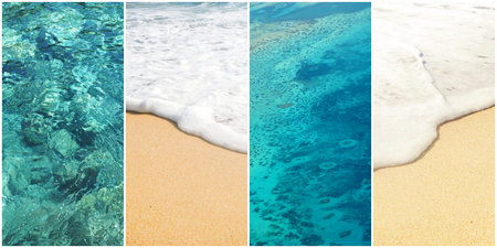 Resort background collage. Recreation and summer vacation.の写真素材